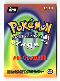 2000 Topps Pokemon TV Animation Edition Series 1 Charizard #06 Blue Label - Image 2