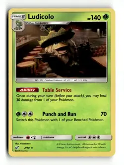 Ludicolo Rare Holo Detective Pikachu 2/18 LP Pokemon TCG - Image 1