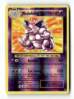 Nidoking Holo Rare Reverse Holo XY - Evolutions 45/108 NM Pokemon TCG - Image 1