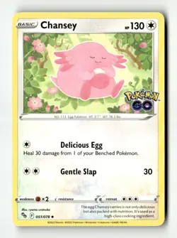 Chansey Uncommon Pokemon GO 051/078 NM Pokemon TCG - Image 1