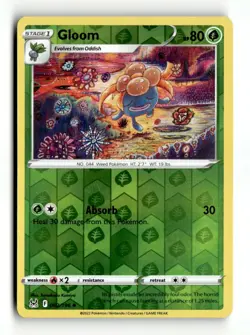 Gloom Uncommon Reverse Holo SWSH11: Lost Origin 002/196 LP Pokemon TCG - Image 1