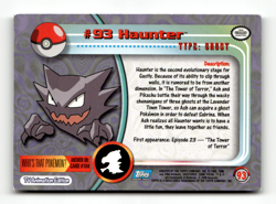 1999 Topps Pokemon TV Animation Edition Haunter #93 Non Holo Blue Logo - Image 2