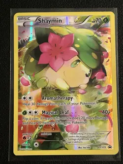 🌟Pokemon TCG Shaymin XY115 Holo Promo Card Black Star Ultra Rare - Image 1