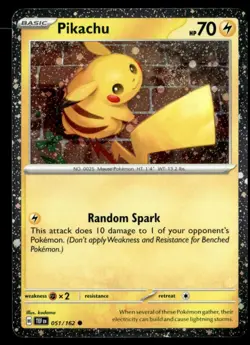 Pikachu - (Cosmo Holo) Promo 051/162 NM Pokemon TCG - Image 1