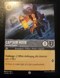 Captain Hook - Forceful Duelist 174/204 Common The First Chapter Disney Lorcana - Image 1