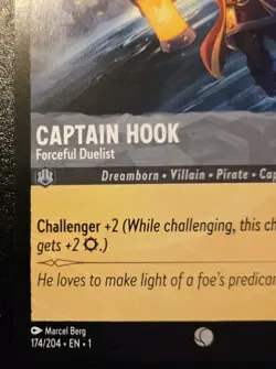 Captain Hook - Forceful Duelist 174/204 Common The First Chapter Disney Lorcana - Image 4
