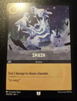 Smash 200/204 Uncommon The First Chapter Disney Lorcana TCG - Image 1