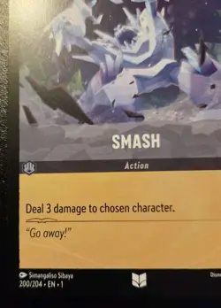 Smash 200/204 Uncommon The First Chapter Disney Lorcana TCG - Image 4