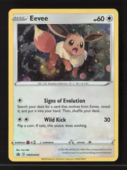 Eevee Promo Holo SWSH: Sword & Shield Promo Cards SWSH042 MP Pokemon TCG - Image 1