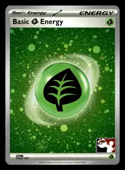 Basic Grass Energy - (Cosmos Holo) Prize Pack Series Cards 001 NM Pokemon TCG - Image 1