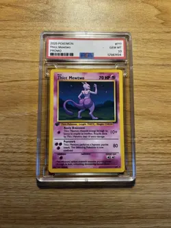 Pokemon TCG - Thicc Mewtwo Meme Card (Unofficial Parody - Not PSA Graded) - Image 1