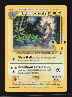 Light Toxtricity Holo SWSH: Sword & Shield Promo Cards SWSH137 LP Pokemon TCG - Image 1