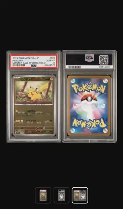 PSA 10 Pikachu Master Ball Reverse Holo 025/165 sv2a 151 Pokemon Card Japanese - Image 2