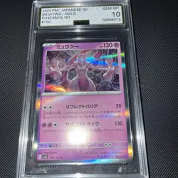 Pokemon Mewtwo 150/165 Holo Japanese Sv2a Card 151 AGS 10 Graded Rare - Image 1