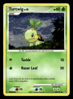Turtwig - (Cosmos Holofoil) Holo League & Champion. Cards 103/130 HP Pokemon TCG - Image 1