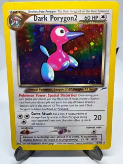 Vintage Pokemon Card Dark Porygon2 Neo Destiny 2002 Holo - Image 1