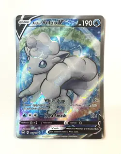 Alolan Vulpix V 173/195 Silver Tempest Full Art Pokemon Card NM Near Mint - Image 1