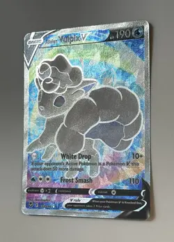 Alolan Vulpix V 173/195 Silver Tempest Full Art Pokemon Card NM Near Mint - Image 2