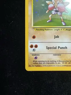 Pokemon TCG Hitmonchan Holo Card Base Set 7/102 LP/NM Condition - Image 5