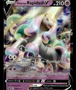 Galarian Rapidash V Promo Sword & Shield Promo Cards SWSH111 MP Pokemon TCG - Image 1