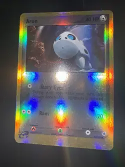 Aron 49/109 Ruby and Sapphire Reverse Holo NM/LP Pokemon Card - Image 1