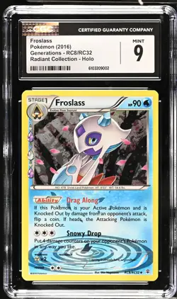 CGC 9 Froslass RC8/RC32 Radiant Collection Holo Generations Pokemon Card - Image 1