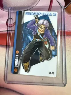 Future Trunks No. 58 Dragon Ball Plastic Gummy Card Japanese Bandai 2004 - Image 1