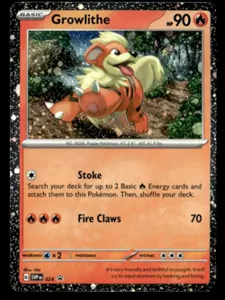 Growlithe - Promo Holo SV: Scarlet & Violet Promo Cards 024 NM Pokemon TCG - Image 1