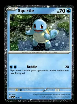 Squirtle - (Cosmos Holo) SV: Scarlet & Violet Promo Cards 048 LP Pokemon TCG - Image 1