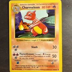 Pokemon TCG Charmeleon Shadowless Card 24/102 1999 Base Set - Image 1