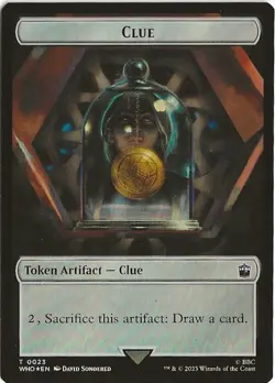 Clue 23 Alien Angel 11 Token MTG Universes Beyond: Doctor Who NM/M BBC - Image 1
