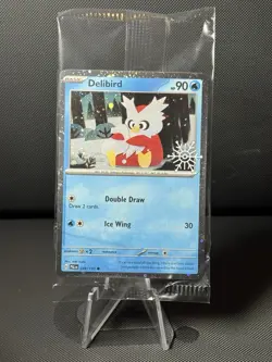 Delibird 046/193 Pokemon Holiday Calendar 2025 Festive Stamp Snowflake Sealed - Image 1