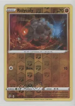 Rolycoly Reverse Foil Pokemon Sword & Shield Rebel Clash #105 - Image 1
