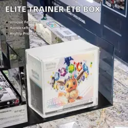 Pokemon Elite Trainer ETB Box Magnetic Acrylic Protector Display Case 99% UV - Image 1