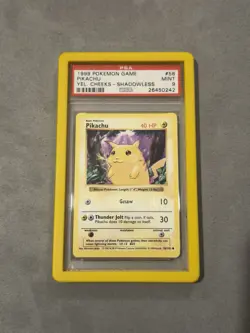 CD PROMO Pikachu 58/102 Shadowless 1999 WOTC Yellow Cheeks PSA 9 Pokemon - Image 1