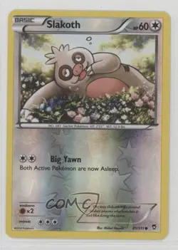 Slakoth Reverse Foil Pokemon XY Furious Fists #81 - Image 1