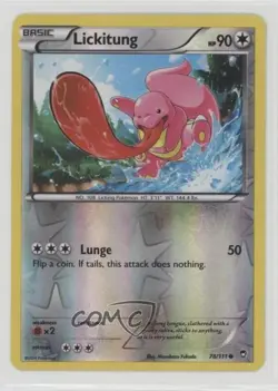 Lickitung Reverse Foil Pokemon XY Furious Fists #78 - Image 1