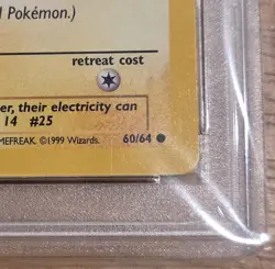 JUNGLE PIKACHU 1ST ED, PSA 9, 60/64, POKEMON 1999 JUNGLE SET - Image 2