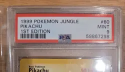 JUNGLE PIKACHU 1ST ED, PSA 9, 60/64, POKEMON 1999 JUNGLE SET - Image 3