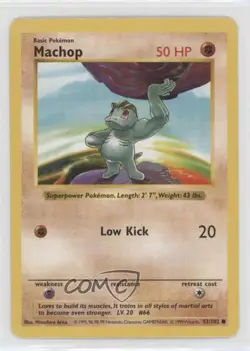 Machop Shadowless Pokemon Base Set #52 1999 - Image 1