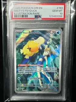 2025 Pokemon- Misty's Psyduck PSA 10 - Destined Rivals 193/182 Illustration Rare - Image 1