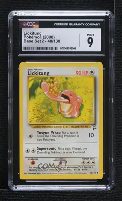 Lickitung Pokemon Base Set 2 CGC 9 Mint 2000 - Image 1