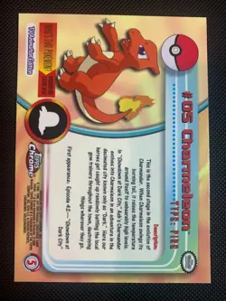 2000 Topps Chrome Pokemon #05 Charmeleon NM - Image 2