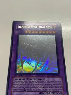 USA Seller Yugioh Elemental Hero Chaos Neos GLAS-EN036 Ghost Rare 1st Edition - Image 3