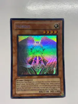 USA Seller Yugioh Honest Light of Destruction LODT-EN001 1st Edition Ghost Rare - Image 1