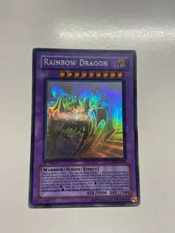 Yugioh Elemental Hero Chaos Neos/Rainbow Dragon Misprint GLAS-EN036 1st Edition - Image 1