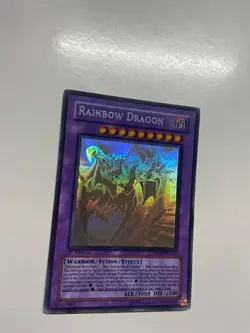 Yugioh Elemental Hero Chaos Neos/Rainbow Dragon Misprint GLAS-EN036 1st Edition - Image 2