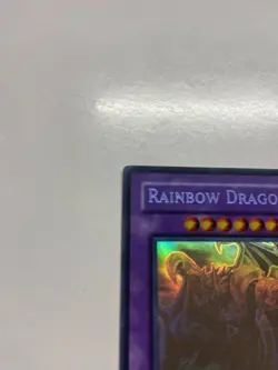 Yugioh Elemental Hero Chaos Neos/Rainbow Dragon Misprint GLAS-EN036 1st Edition - Image 4