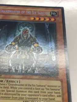 Yugioh Grandmaster of the Six Samurai STON-EN000 Secret Rare 1st Editon VLP/NM - Image 3