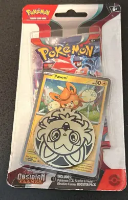 Pokemon TCG Scarlet & Violet Obsidian Flames Pawmi Promo Card with Coin - Image 1